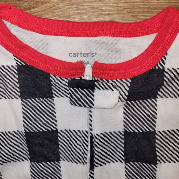 Carter's Size 4T Plaid Footed Pajamas New - Picture 2 of 6